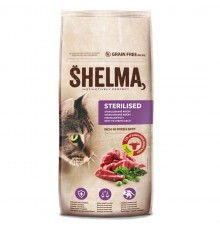 SHELMA Sterilised Beef - dry cat food - 8kg