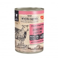 WIEJSKA ZAGRODA Lamb with krill - wet cat food - 400g