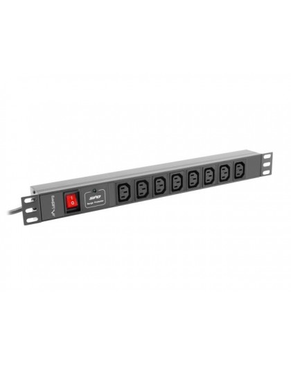 LANBERG POWER STRIP PDU RACK (1U, 16A, 8X IEC C13)