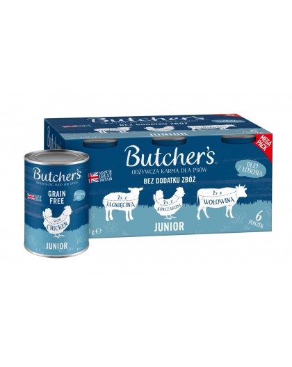 BUTCHER'S Original Junior Mega pack mix - wet dog food - 6 x 400g