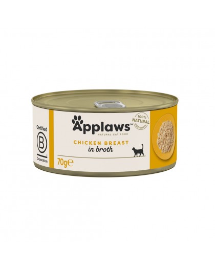 APPLAWS Chicken breast in broth - wet cat food - 70g