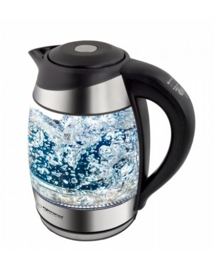 Esperanza EKK026 electric kettle 1.7 L 2200 W Black, Transparent