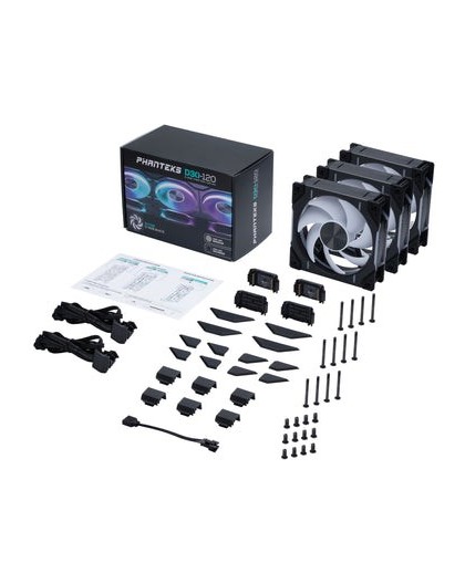 Phanteks D30 120mm PWM Fan, DRGB, Bla