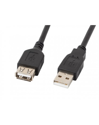 LANBERG USB EXTENSION CABLE 2.0 AM-AF 1.8M (BLACK) CA-USBE-10CC-0018-BK