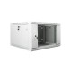 Lanberg wall-mounted installation rack cabinet 19'' 6U 600x600mm gray (glass door)