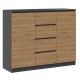 2D4S chest of drawers 120x40x97 cm, anthracite/artisan