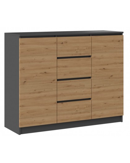 2D4S chest of drawers 120x40x97 cm, anthracite/artisan