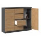 2D4S chest of drawers 120x40x97 cm, anthracite/artisan