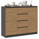 2D4S chest of drawers 120x40x97 cm, anthracite/artisan