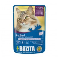 BOZITA sterilised pieces in jelly with turkey - wet cat food - 85g
