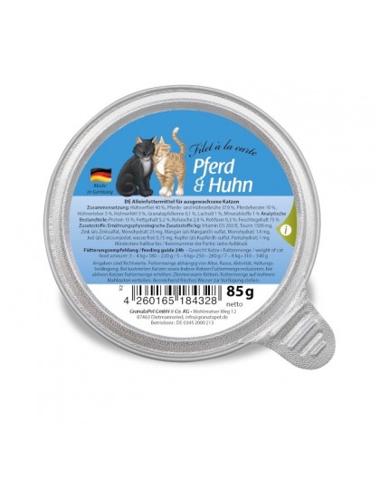 GRANATAPET Filet á la carte Horse with chicken - wet cat food - 85g