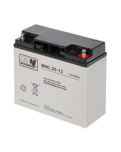 AGM Battery MWL 20-12 12V 20Ah Int. Warranty