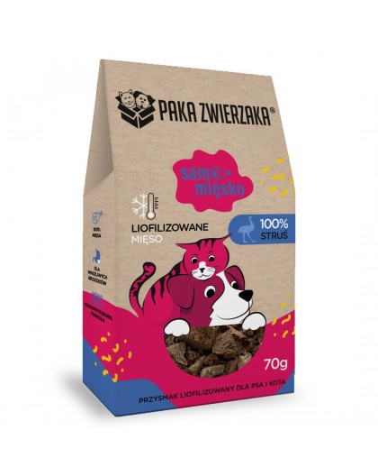 PAKA ZWIERZAKA Samo Mięsko Ostrich - dog treat - 70g
