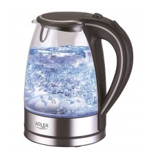 Adler AD 1225 electric kettle 1.7 L Black,Stainless steel,Transparent 2200 W