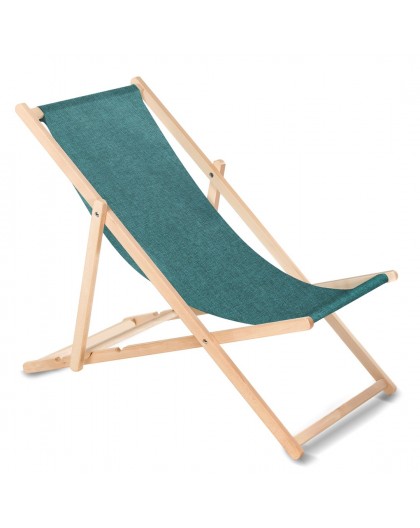 Classic beech deckchair GreenBlue GB183M Melange turquoise