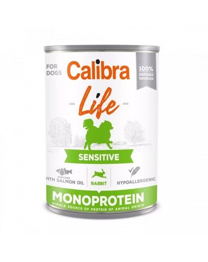 CALIBRA LIFE Sensitive rabbit - wet dog food - 0.4kg