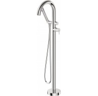 Freestanding bath faucet with shower set