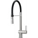 Kitchen tap w/flexible spout 2 spray modes
