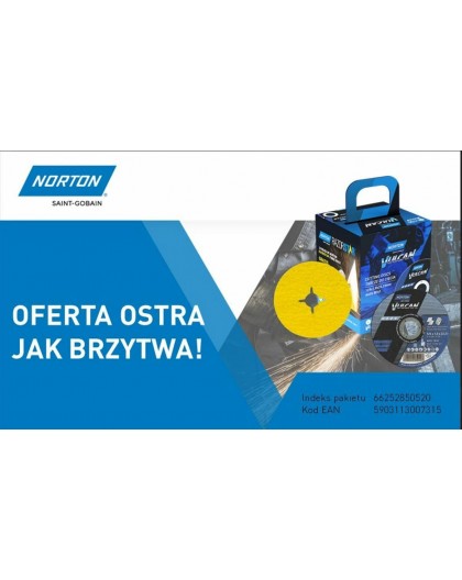 NORTON SHIELD. VULCAN 125 x 1.0 +2xFIBRA 100pcs. METAL/INOX