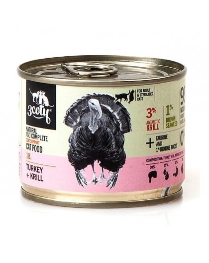 3COTY 18. Turkey with krill Coat support - wet cat food - 180g
