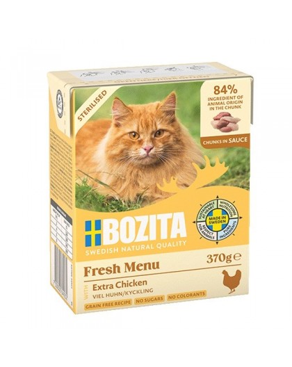 BOZITA Fresh Menu Sterilised Extra Chicken - wet cat food - 370g