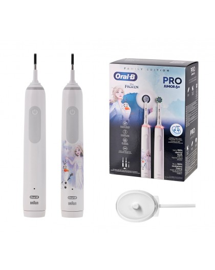 Oral-B Pro 3 3000 White + Oral-B Junior Frozen 6+ Set of rotating toothbrushes