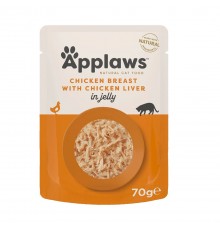 APPLAWS Chicken breast with chicken liver in jelly - wet cat food - 70g