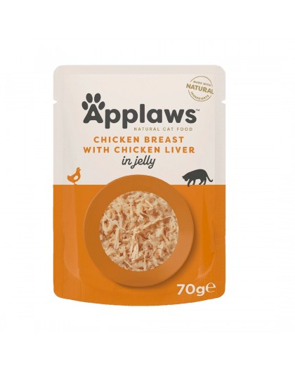 APPLAWS Chicken breast with chicken liver in jelly - wet cat food - 70g