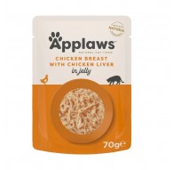 APPLAWS Chicken breast with chicken liver in jelly - wet cat food - 70g