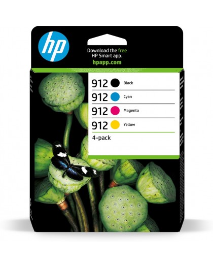 HP 912 4-pack Black/Cyan/Magenta/Yellow Original Ink Cartridges