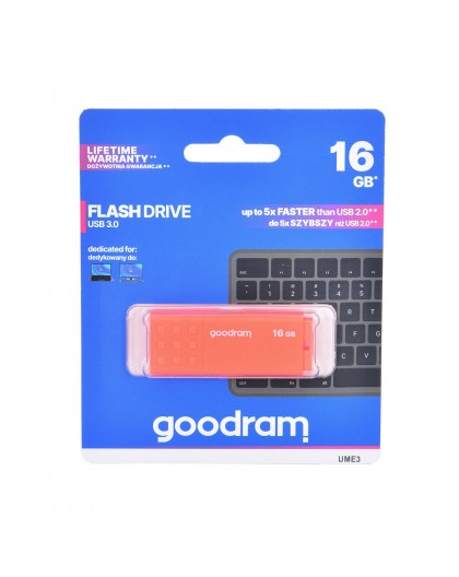 Goodram UME3-0160O0R1 USB flash drive 16 GB USB Type-A 3.2 Gen 1 (3.1 Gen 1) Orange
