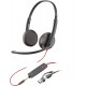 HP Poly Blackwire 3225 Stereo USB-C Headset +3.5mm Plug +USB-C/A Adapter