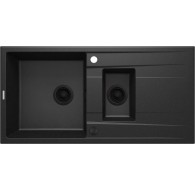 1.5-bowl granite sink with drainer