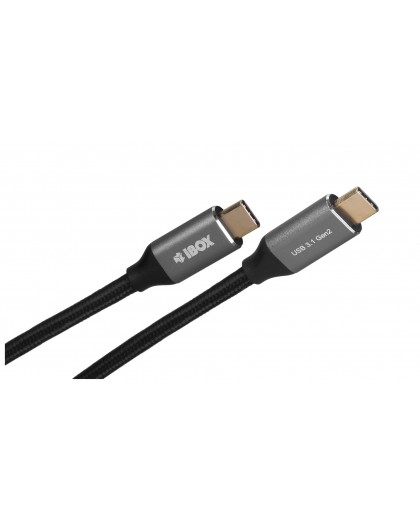 I-BOX USB C/USB C, 1 m USB cable 3.2 Gen 2 (3.1 Gen 2) Black