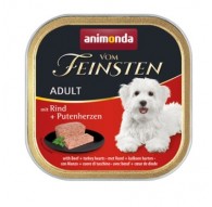 ANIMONDA Vom Feinsten Adult Beef and turkey heart - wet dog food - 150g