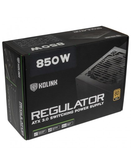 Kolink Regulator 80 PLUS Gold PSU, ATX 3.0, PCIe 5.0, modular - 850 Watts