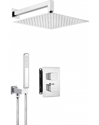 Concealed shower set with thermostatic BOX