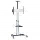 Manhattan TV & Monitor Mount, Trolley Stand, 1 screen, Screen Sizes: 37-65", Silver, VESA 200x200 to 600x400mm, Max 50kg, LFD, L