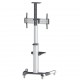 Manhattan TV & Monitor Mount, Trolley Stand, 1 screen, Screen Sizes: 37-65", Silver, VESA 200x200 to 600x400mm, Max 50kg, LFD, L