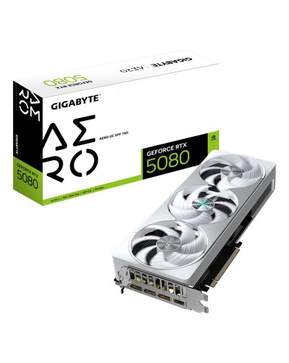 GIGABYTE GeForce RTX 5080 AERO OC SFF 16G Graphics Card - 16GB GDDR7, 256bit, PCI-E 5.0, 2730MHz Core Clock, 3 x DisplayPort, 1 