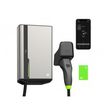 Green Cell GC EVGC021B2275 - Wallbox, 3,6 - 22 KW, 7,5 m, NFC Grey Aluminium Wall Built-in display LED