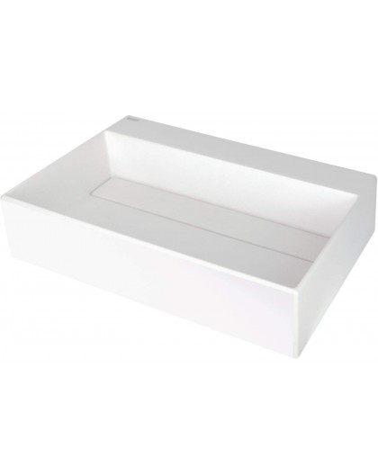 Granite countertop sink with a faucet space - includes a grid.