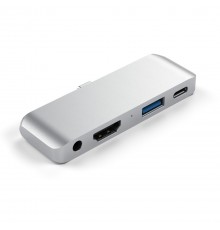 Satechi Aluminum USB-C Hub for iPad Pro Silver