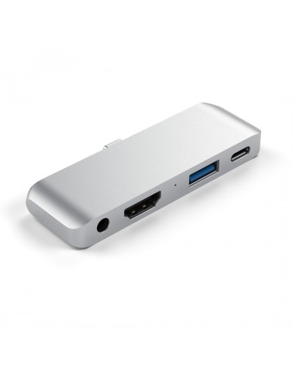 Satechi Aluminum USB-C Hub for iPad Pro Silver