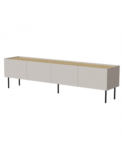 Cama FELLINI TV cabinet 200x40x52 cashmere + oiled oak top