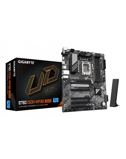 GIGABYTE B760 DS3H WIFI6E GEN5 Motherboard - Supports Intel Core 14th Gen CPUs, 8+2+1 Phases Digital VRM, up to 5600MHz DDR5, 2x