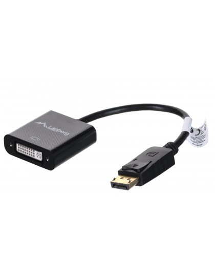 Lanberg AD-0007-BK video cable adapter 0.1 m DisplayPort DVI-D Black