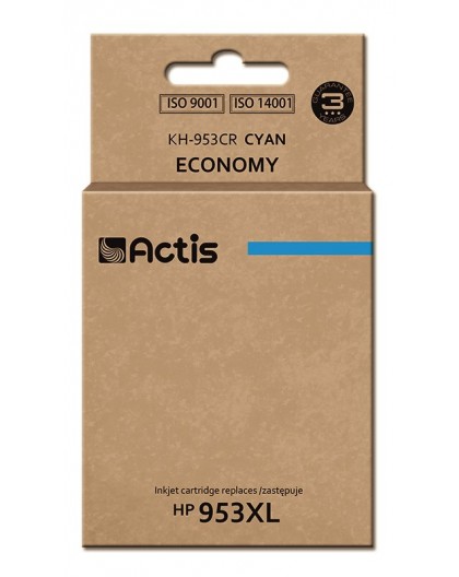 Actis KH-953CR Ink Cartridge (replacement for HP 953XL F6U16AE Standard 25ml blue) - New Chip