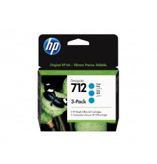 HP 712 3-pack 29-ml Cyan DesignJet Ink Cartridge