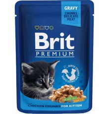 BRIT Premium Cat Kitten Chicken - wet cat food - 100g